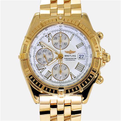 breitling chronograph gold filled watch|More.